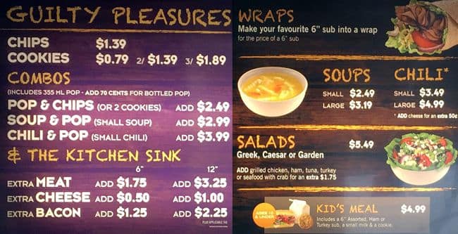 Menu of Mr. Sub photo5