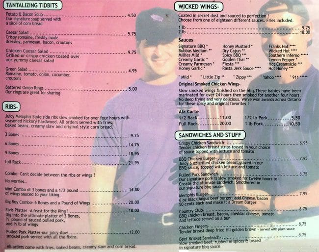 Menu of Memphis BBQ & Wicked Wings photo2