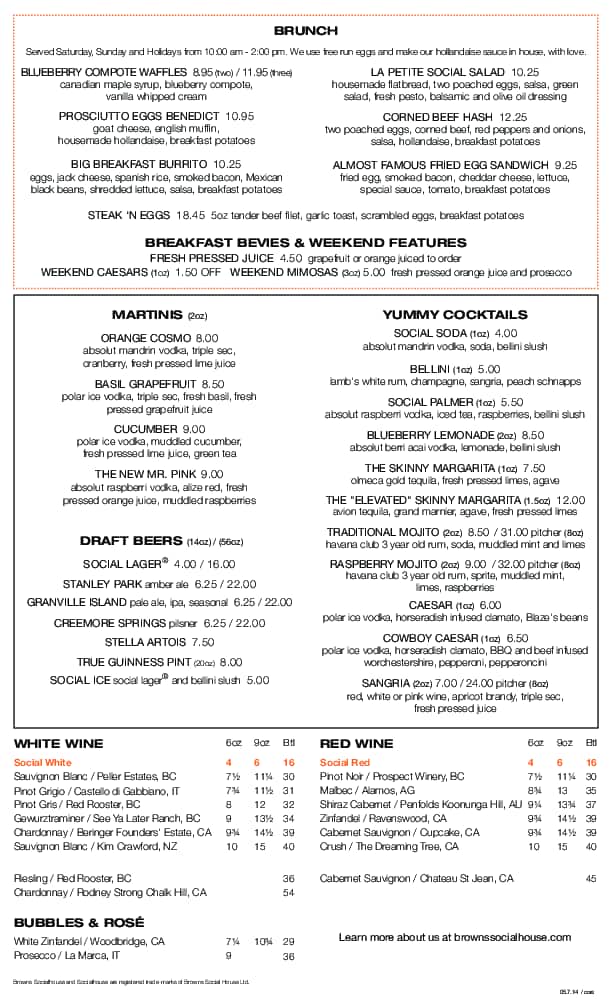 Menu of Browns Socialhouse photo3
