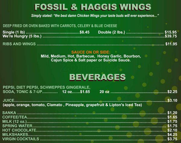 Menu of The Fossil & Haggis photo11