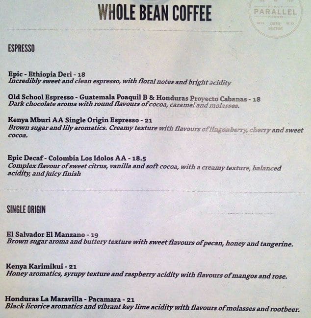 Menu of Forty Ninth Parallel Cafe & Lucky’s Doughnuts photo5