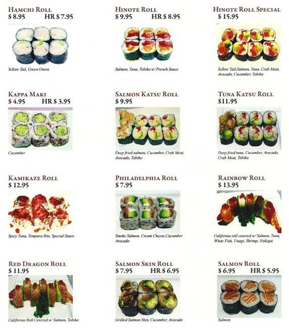 Menu of Hinote Sushi photo11