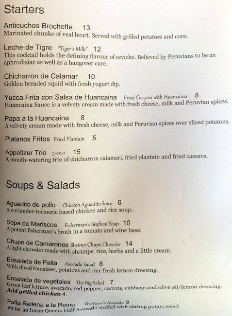 Menu of El Fogon photo2