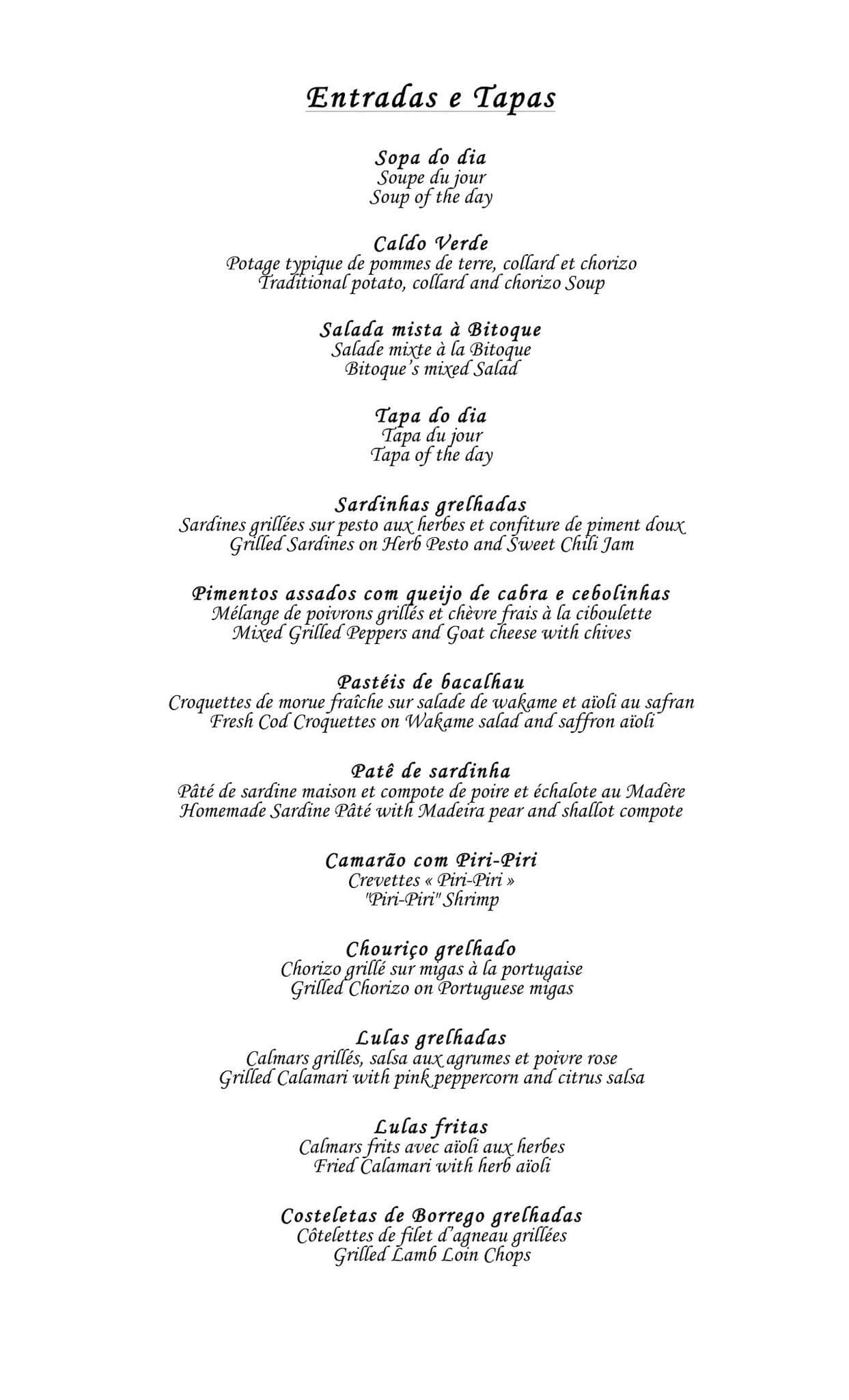 Menu of Bitoque photo3