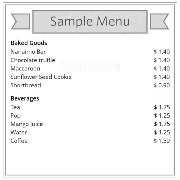 Menu of Elizabeth’s Bakery photo2