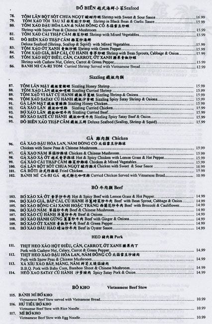 Menu of Hanoi Pho Restaurant photo4
