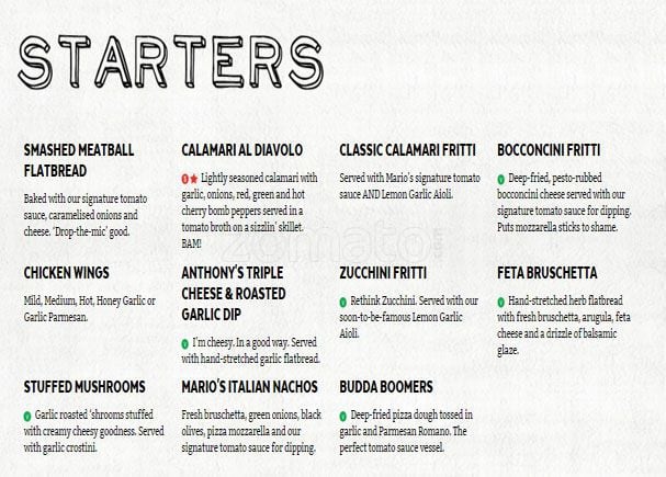 Menu of East Side Mario’s photo7