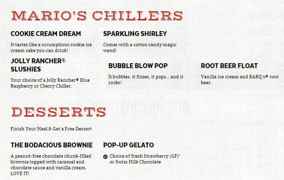 Menu of East Side Mario’s photo12