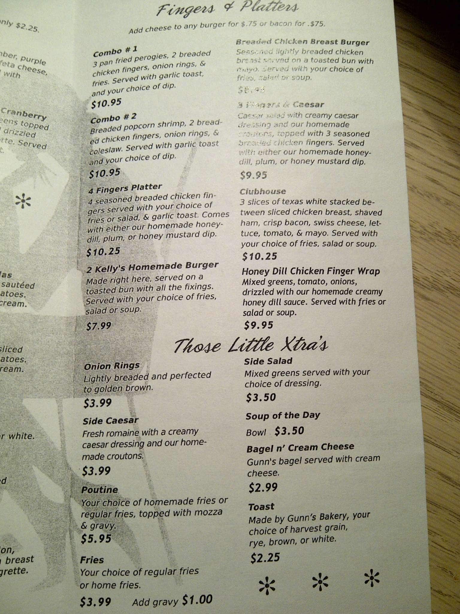 Menu of 2 Kelly’s Cafe photo4