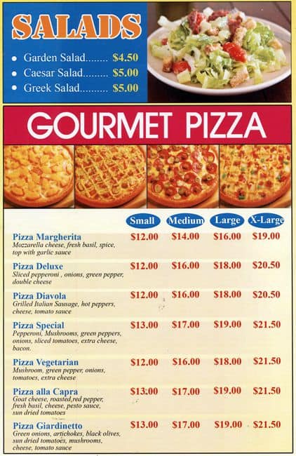 Menu of Fresca Pizza & Pasta photo4