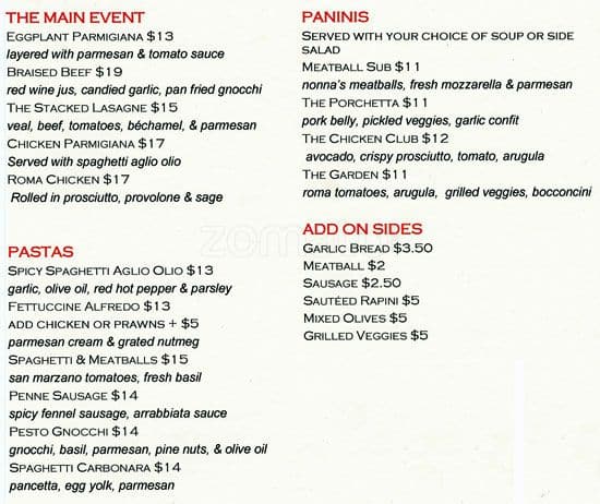 Menu of Caffe Roma photo3