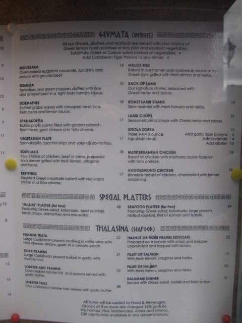 Menu of Millos photo2