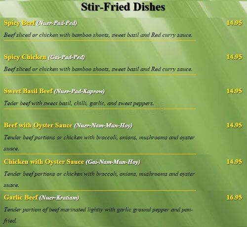 Menu of Thai Smile photo7