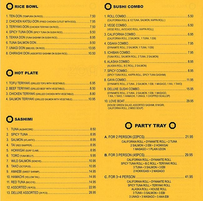 Menu of Gaya Sushi photo4