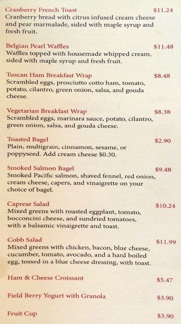 Menu of Caffe Artigiano photo4