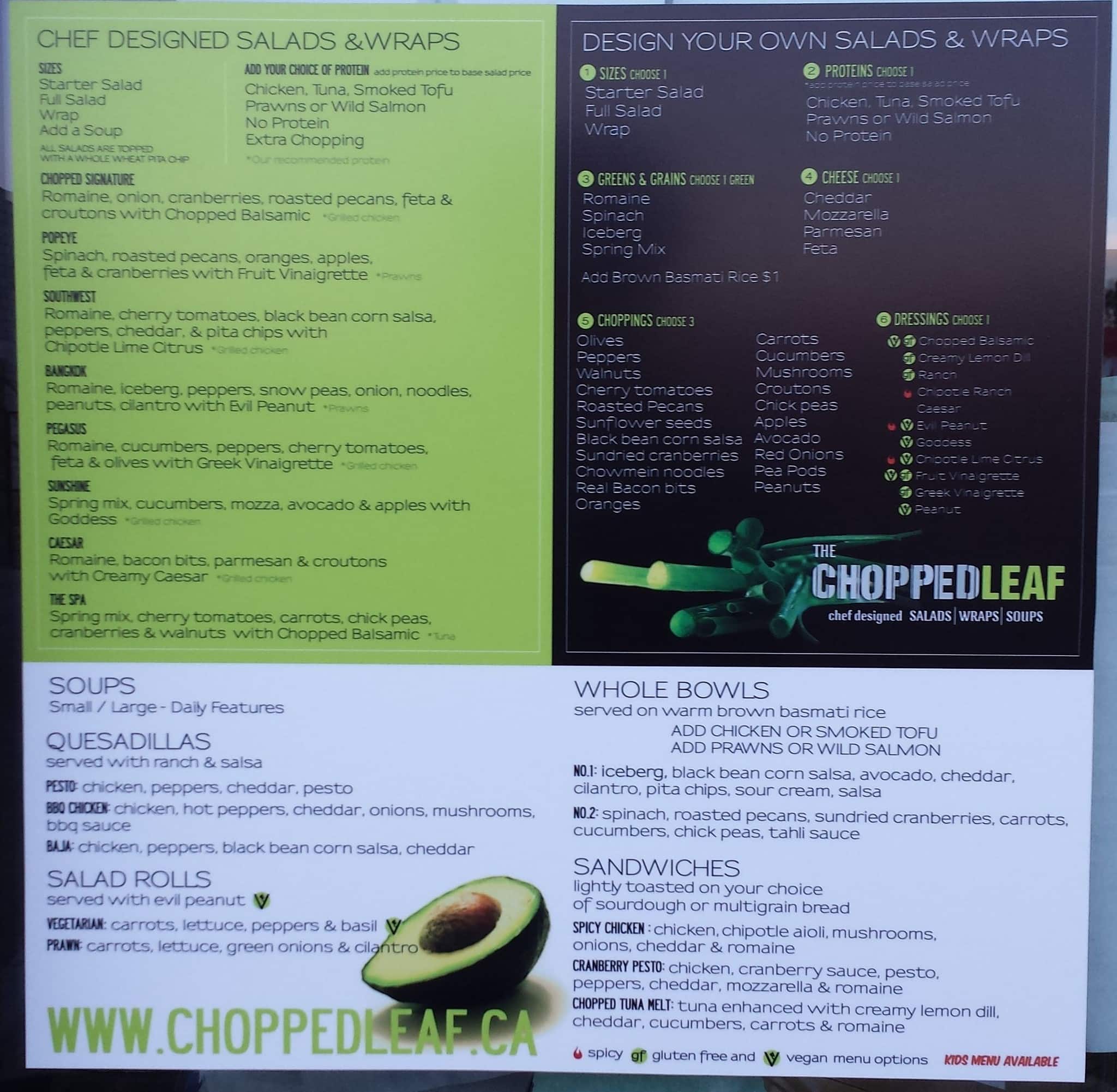 Menu of The Chopped Leaf photo2