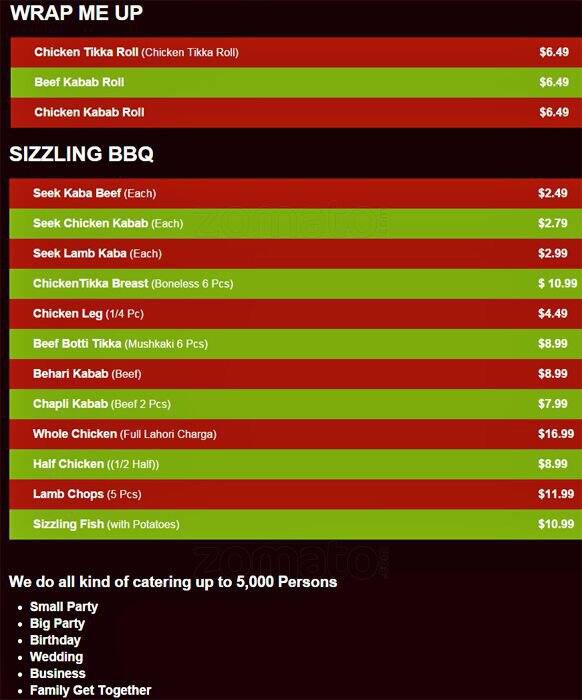 Menu of Shaheen Tikka & Kabab photo4