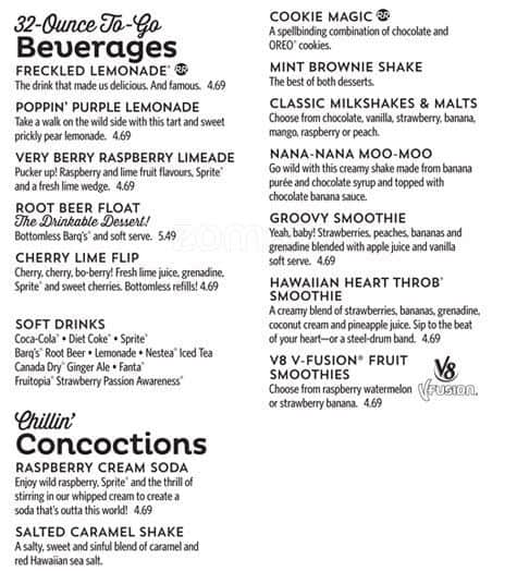 Menu of Red Robin Gourmet Burgers and Brews photo9