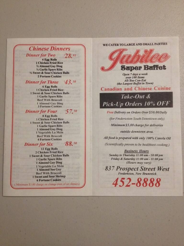 Menu of Jubilee Super Buffet photo2