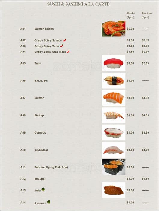 Menu of Sushi House photo3