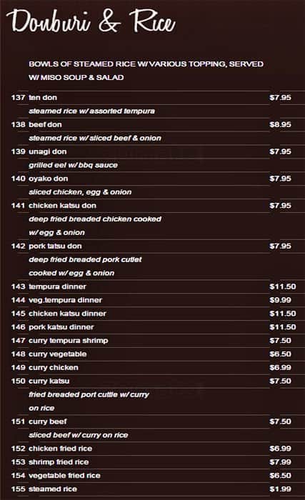 Menu of Sushi T&T photo13