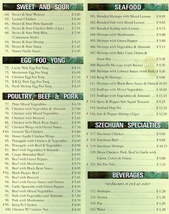 Menu of Lucky Wok Restaurant photo3