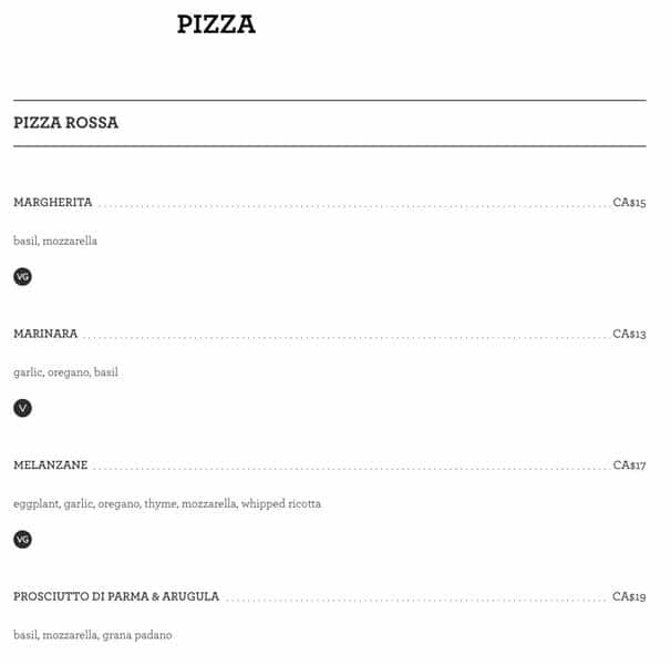 Menu of Pizzeria Libretto photo5