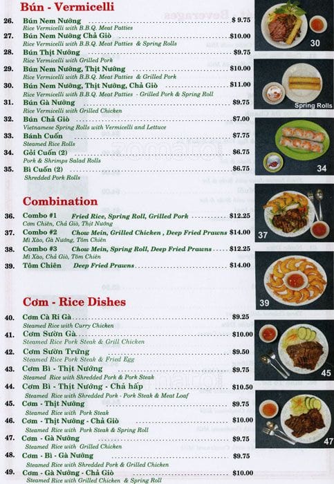 Menu of Pho Tau Bay photo3
