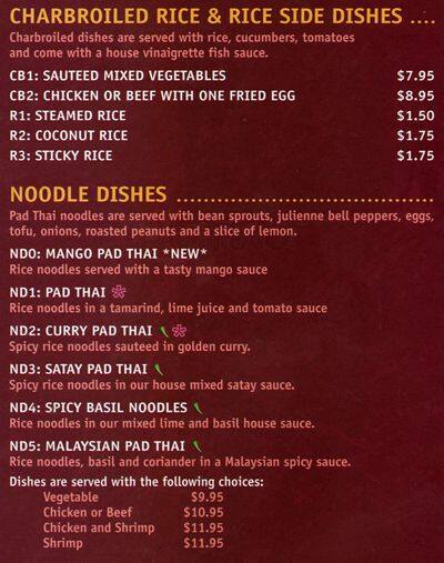 Menu of Funky Thai 2 Go photo5