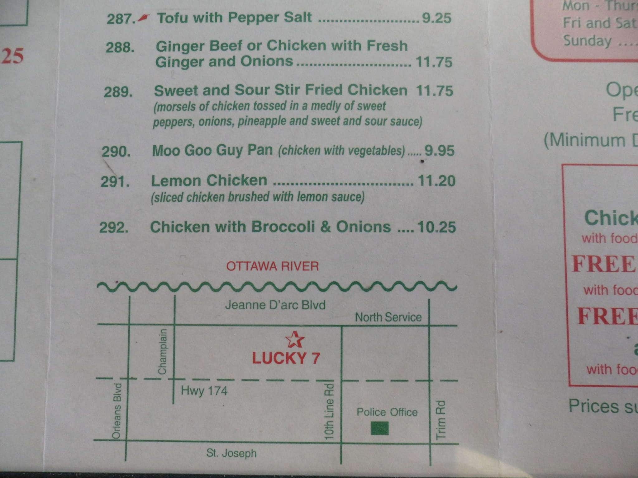 Menu of Lucky 7 photo2