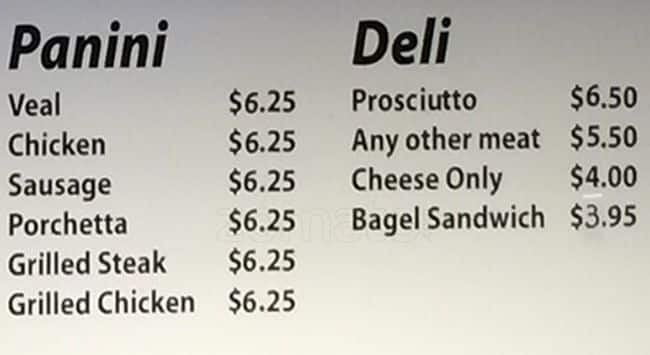 Menu of Maple Bakery Inc photo2