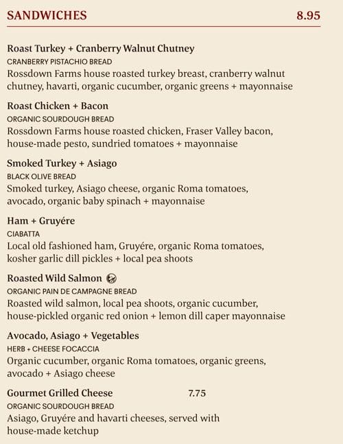 Menu of Terra Breads Bakery & Cafe photo9