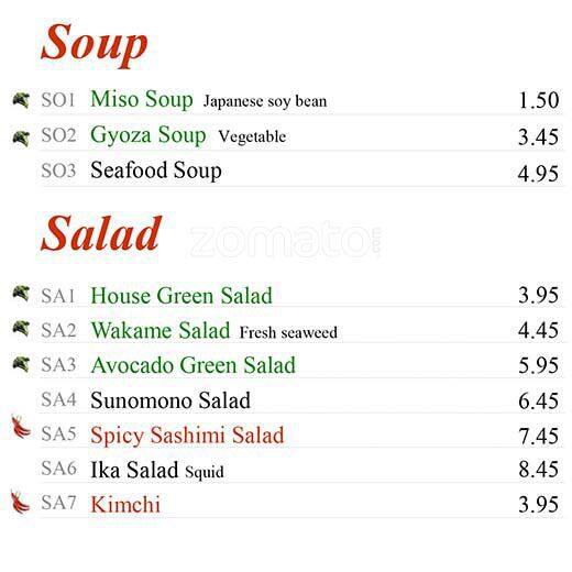 Menu of Sushi On Roncy photo3