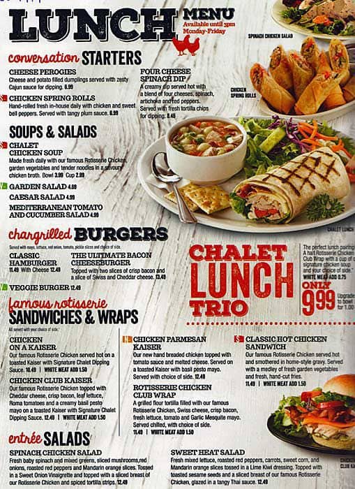 Menu of Swiss Chalet photo8