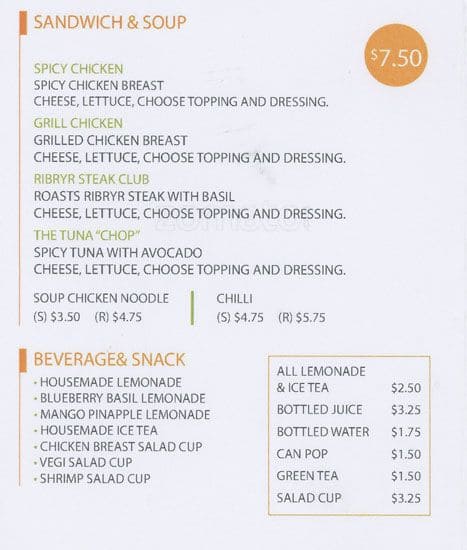 Menu of Chop n Toss photo3