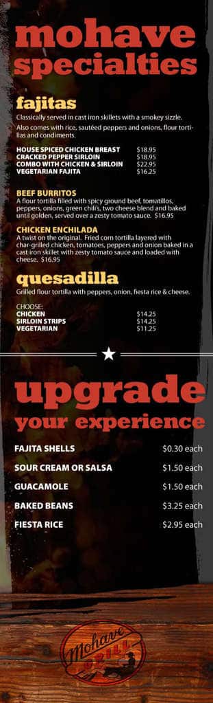 Menu of Mohave Grill photo5