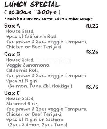 Menu of Hi Japanese Sushi photo5
