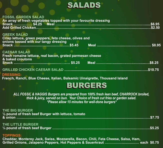 Menu of The Fossil & Haggis photo4