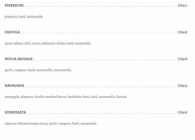 Menu of Pizzeria Libretto photo6