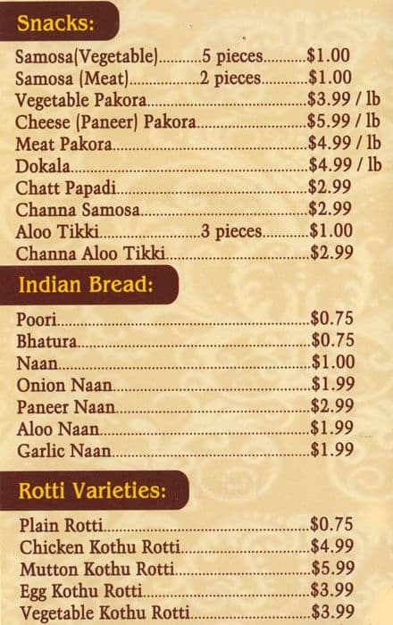 Menu of Embassy Restaurant photo2