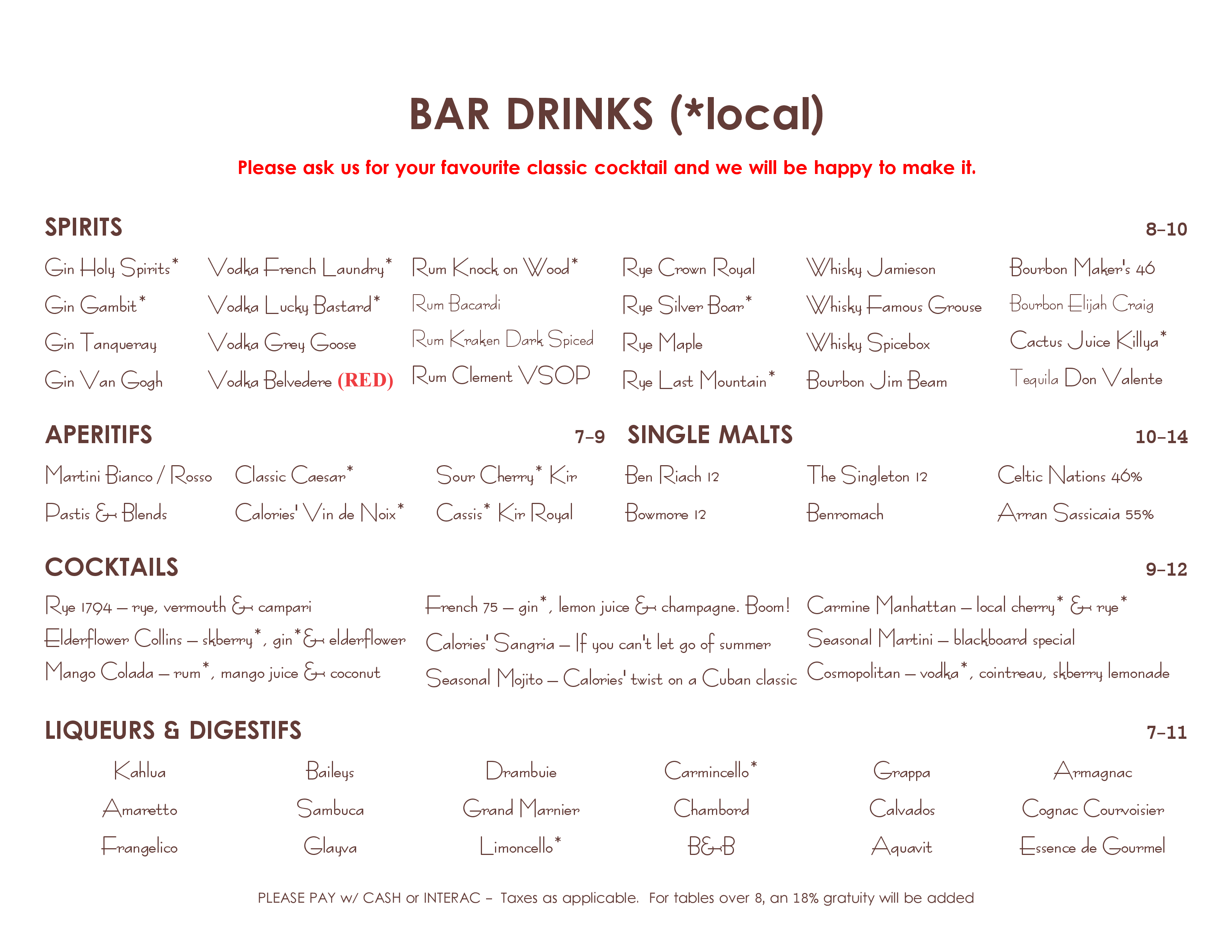 Menu of Calories Restaurant photo4