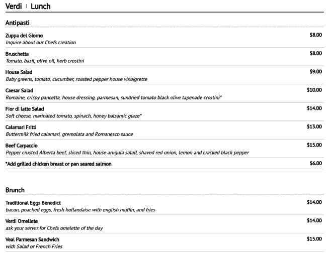 Menu of Verdi photo2