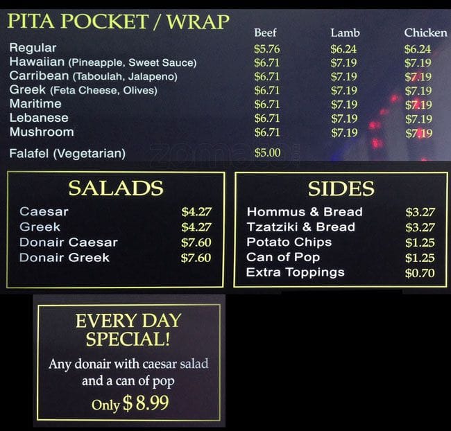 Menu of Donair Top photo2