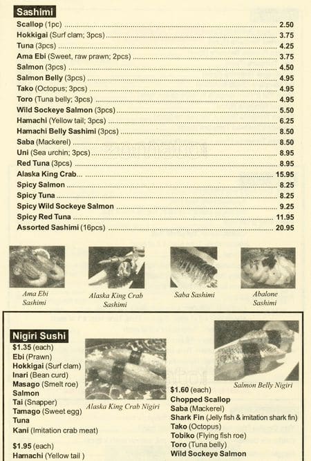 Menu of I Sushi photo7