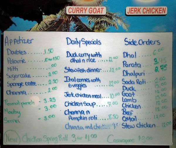 Menu of Indira’s Caribbean Spot photo2