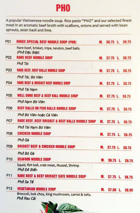 Menu of Pho Orchid photo3