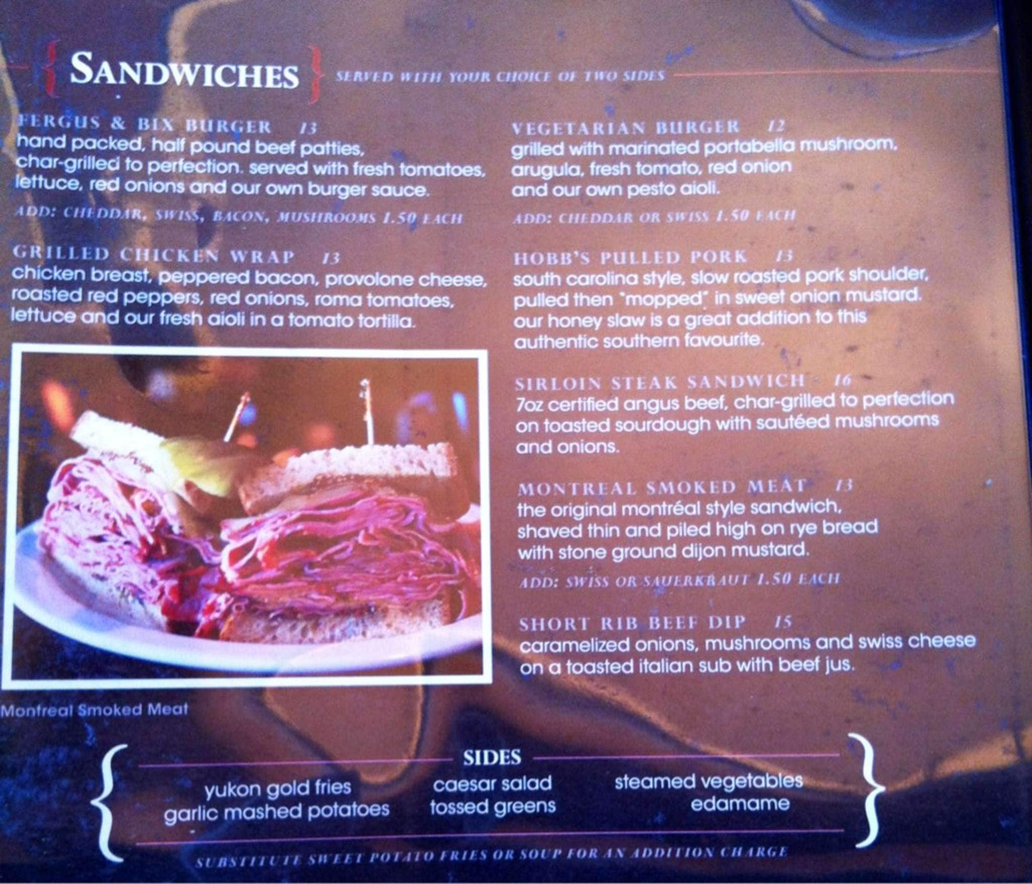 Menu of Fergus & Bix Restaurant and Beer Market photo11