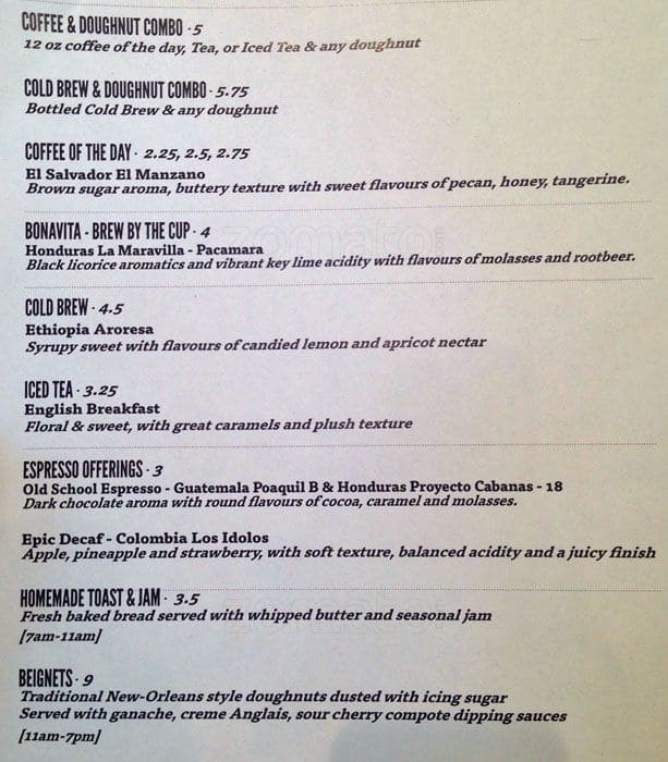 Menu of Forty Ninth Parallel Cafe & Lucky’s Doughnuts photo4
