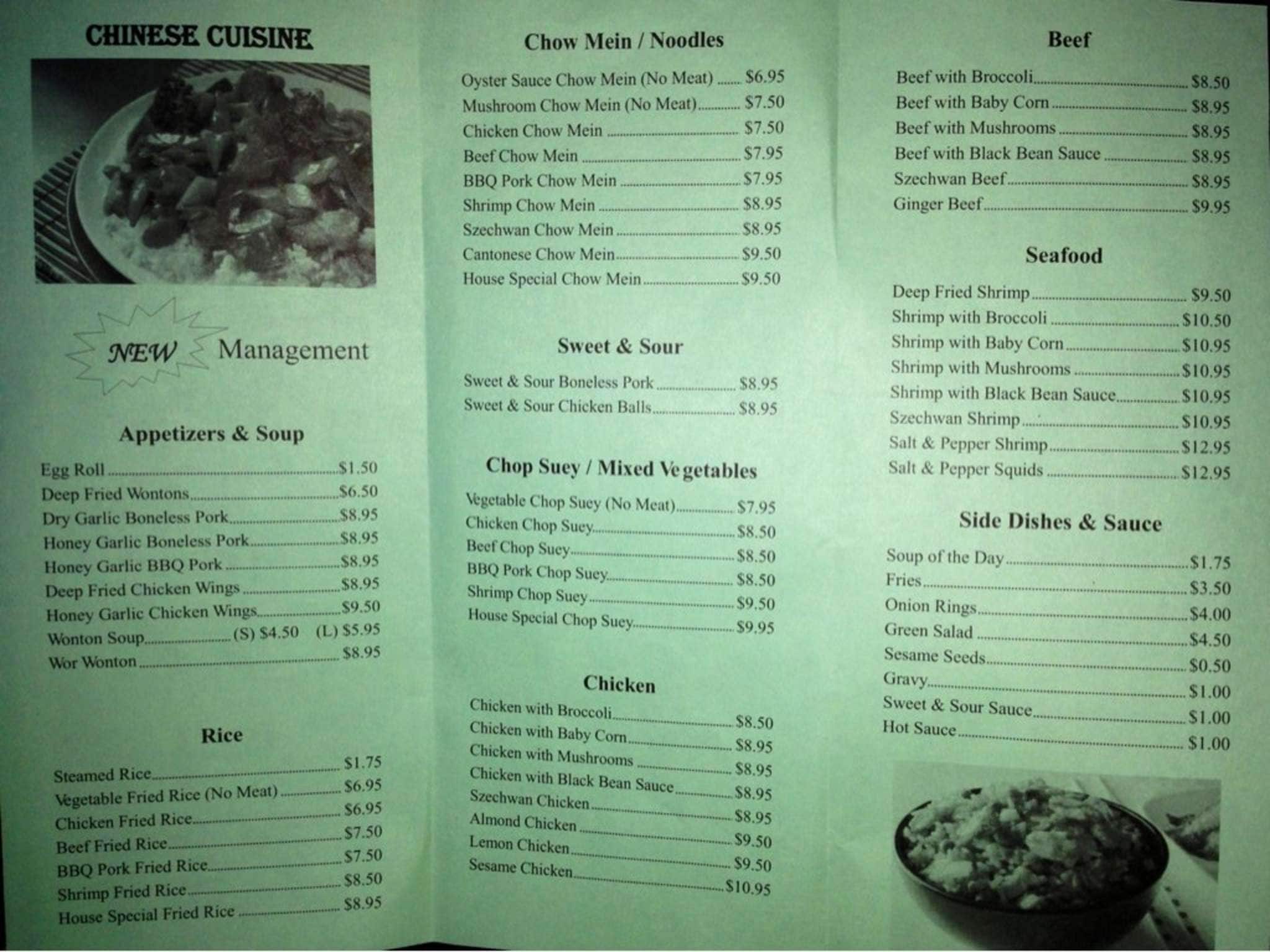 Menu of Park Lane Restaurant photo3