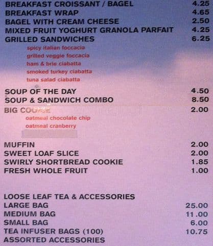 Menu of O-Cha Tea Bar photo2